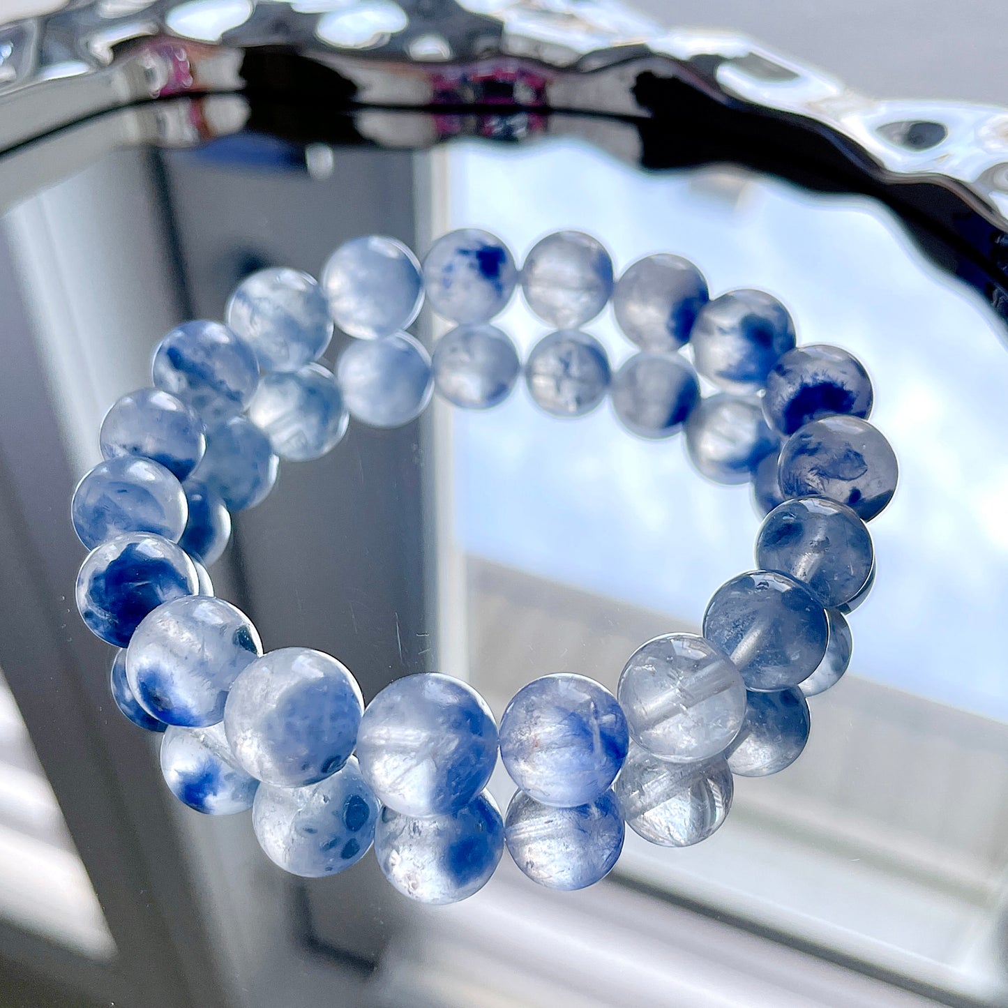 Dumortierite Beaded Bracelet