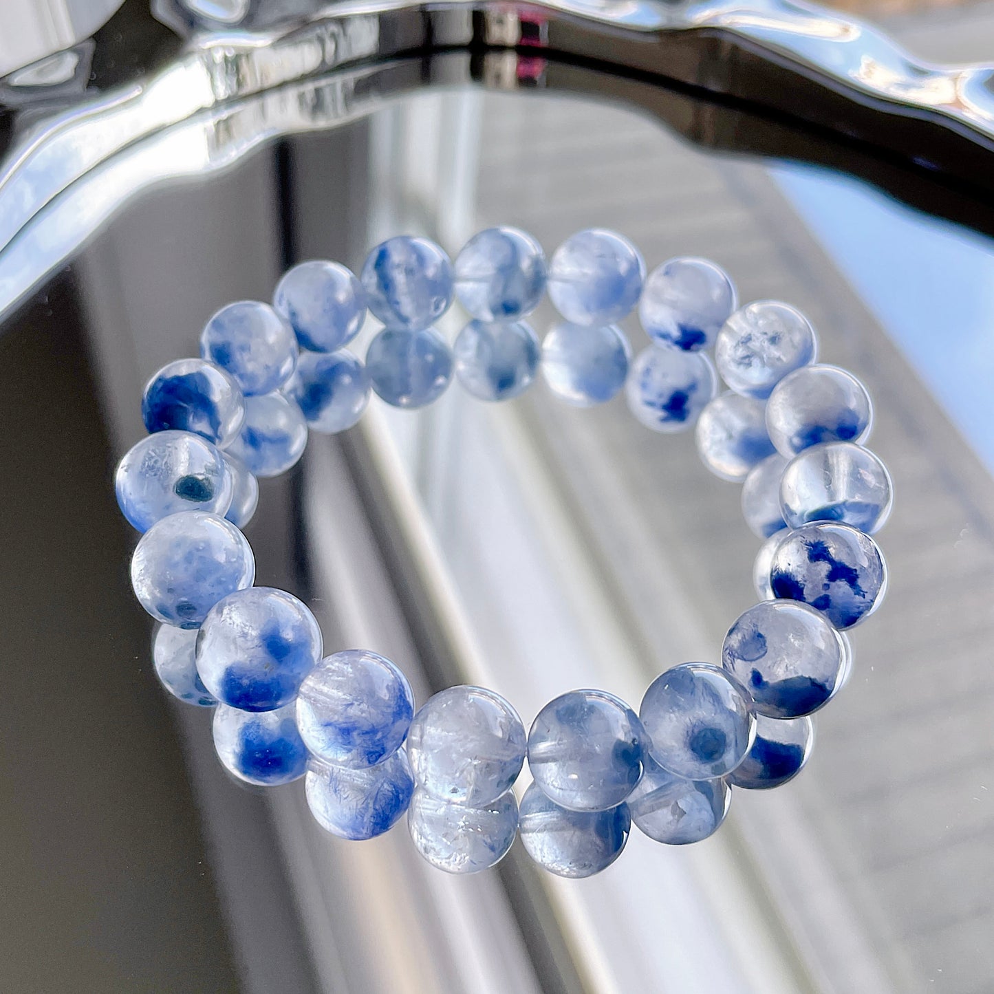 Dumortierite Beaded Bracelet