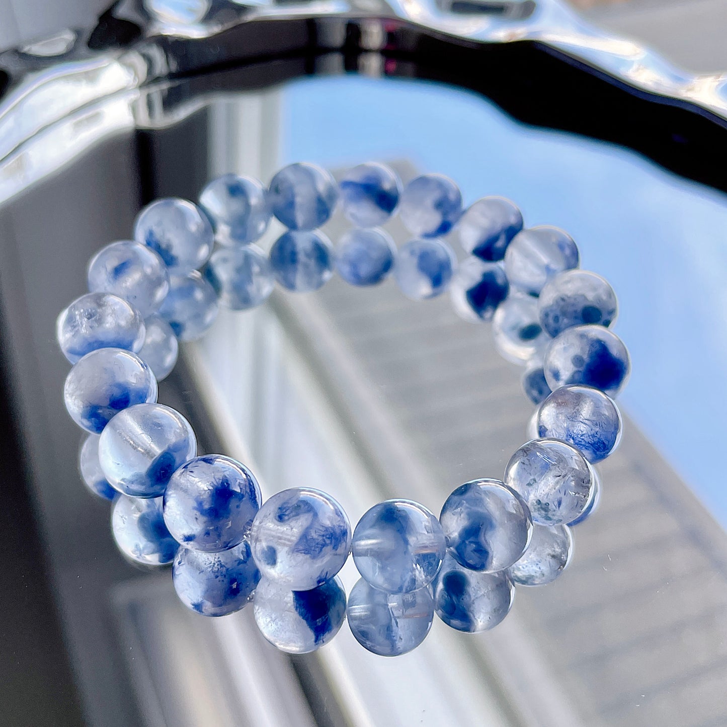 Dumortierite Beaded Bracelet