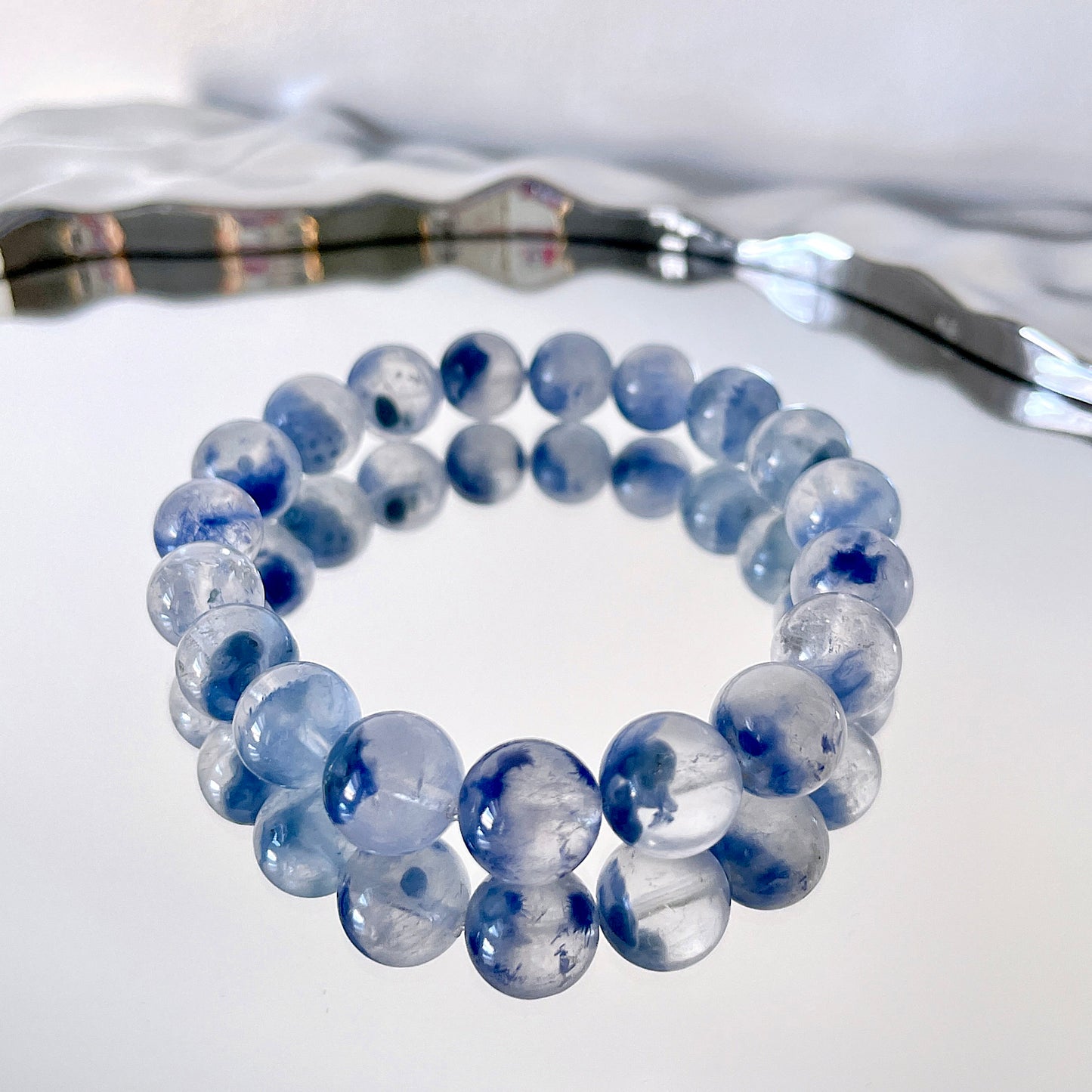 Dumortierite Beaded Bracelet