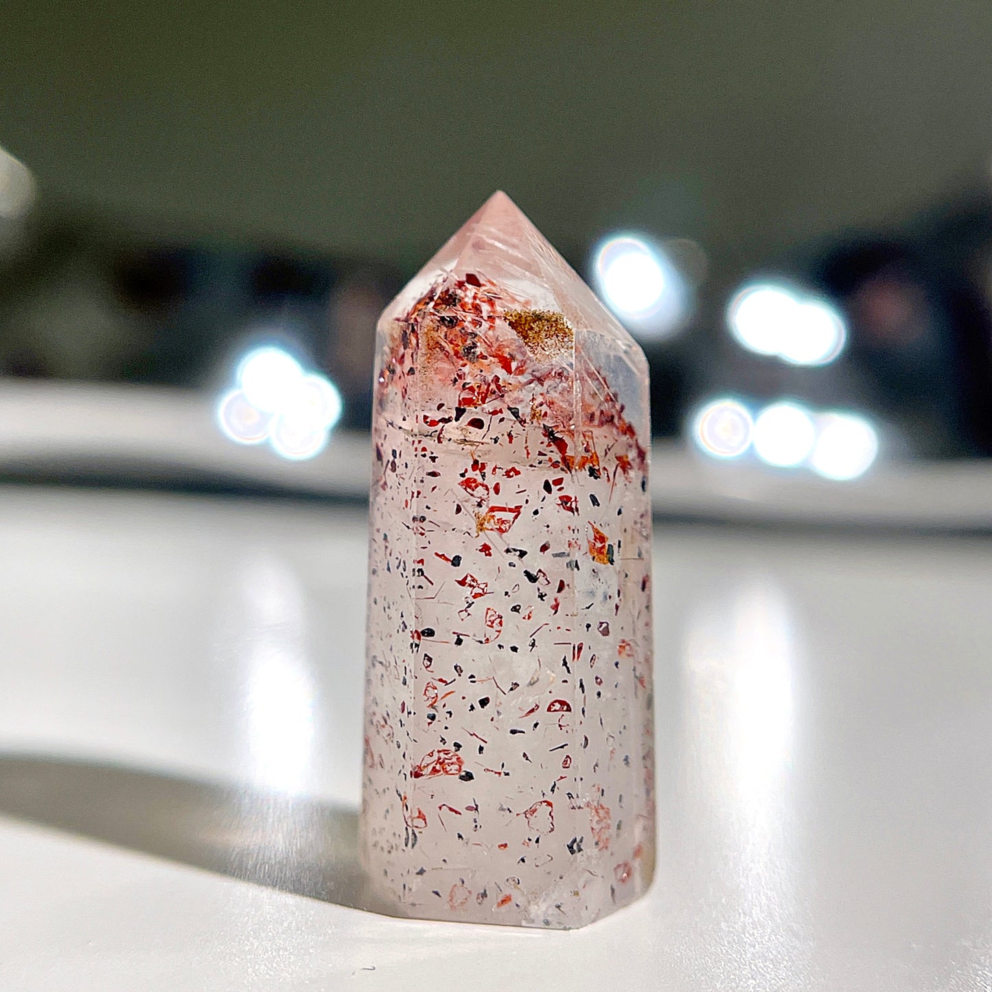 Golden Strawberry Quartz Tower | Golden Strawberry Sunstone