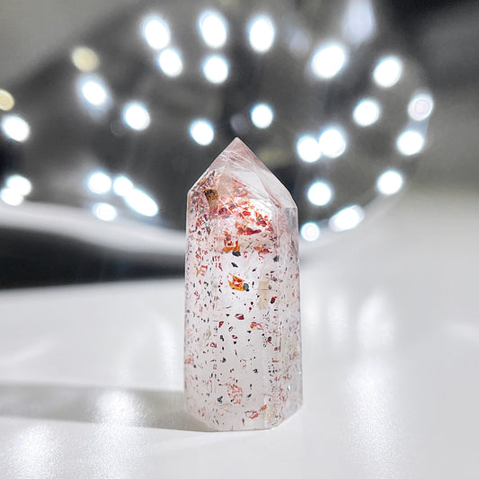 Golden Strawberry Quartz Tower | Golden Strawberry Sunstone