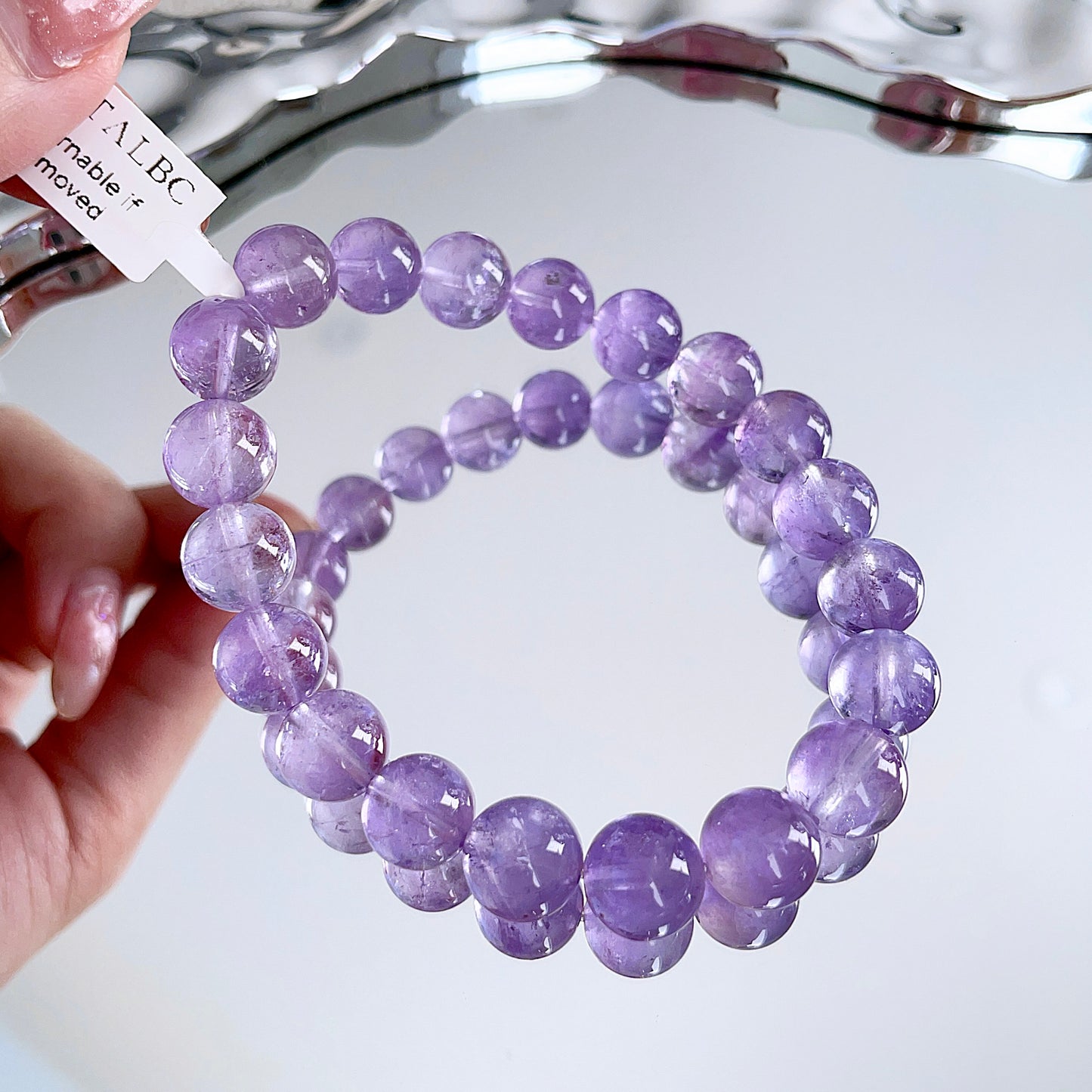 Lavender Amethyst Beaded Bracelet