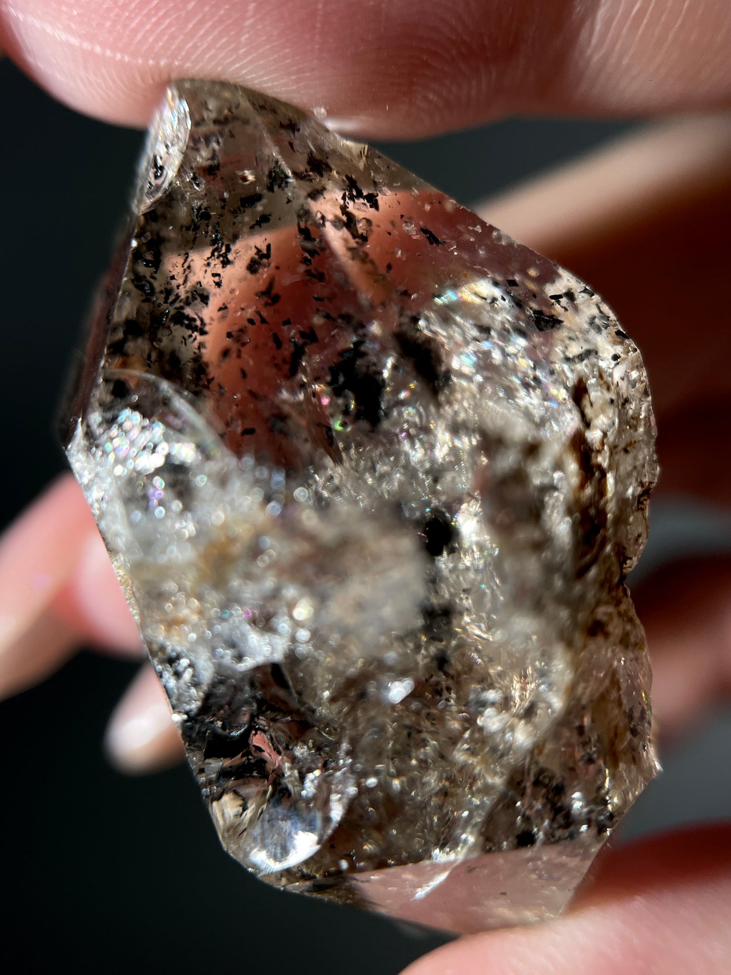 Rainbow Smoky Herkimer Diamond Raw Rocks