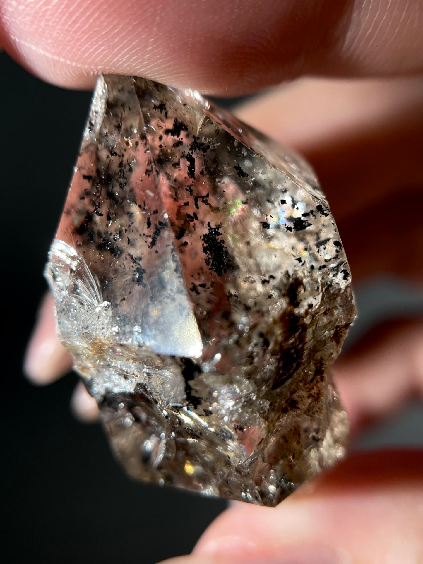 Rainbow Smoky Herkimer Diamond Raw Rocks