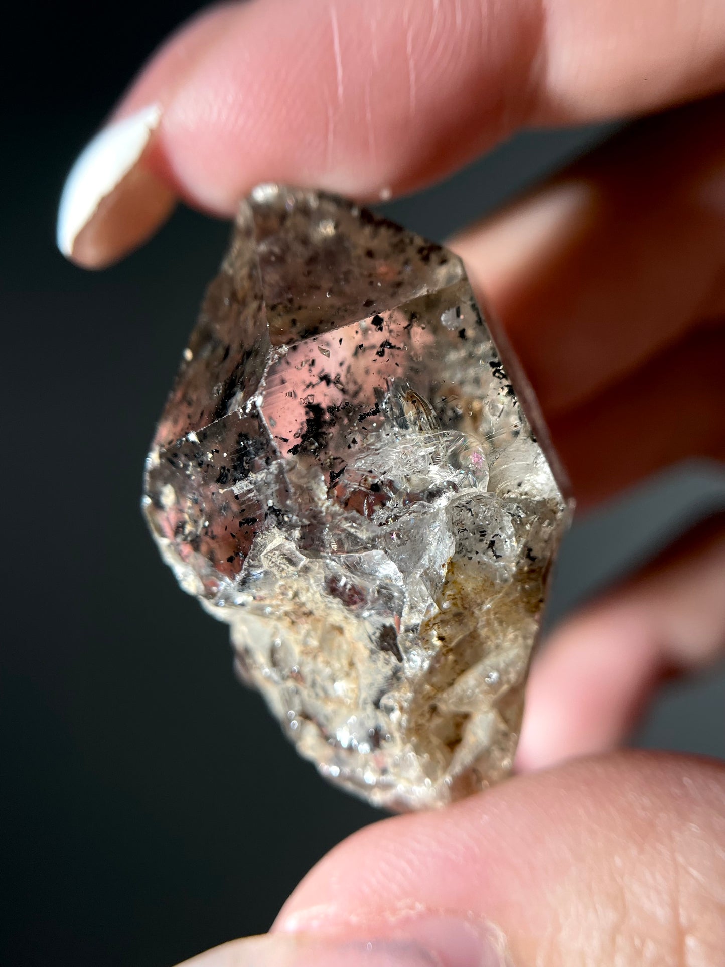 Rainbow Smoky Herkimer Diamond Raw Rocks