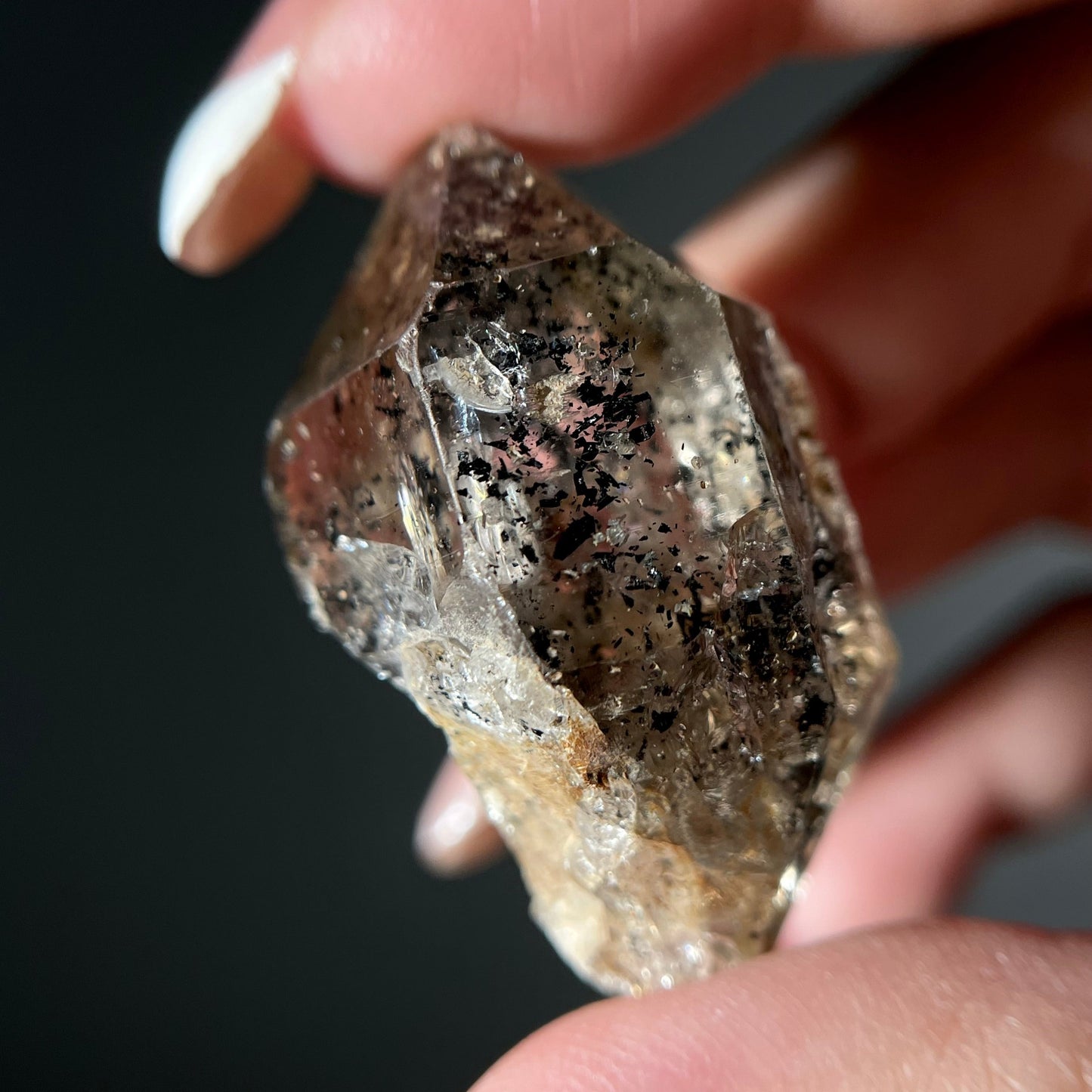 Rainbow Smoky Herkimer Diamond Raw Rocks