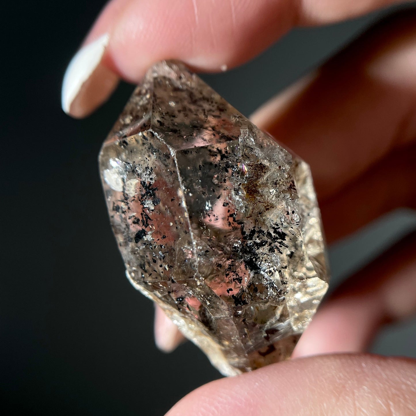 Rainbow Smoky Herkimer Diamond Raw Rocks