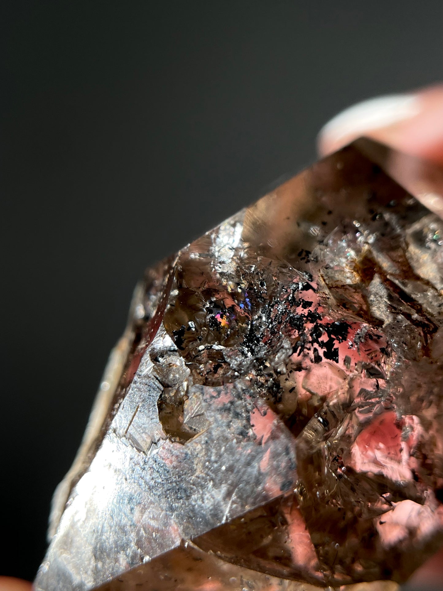 Rainbow Smoky Herkimer Diamond Raw Rocks