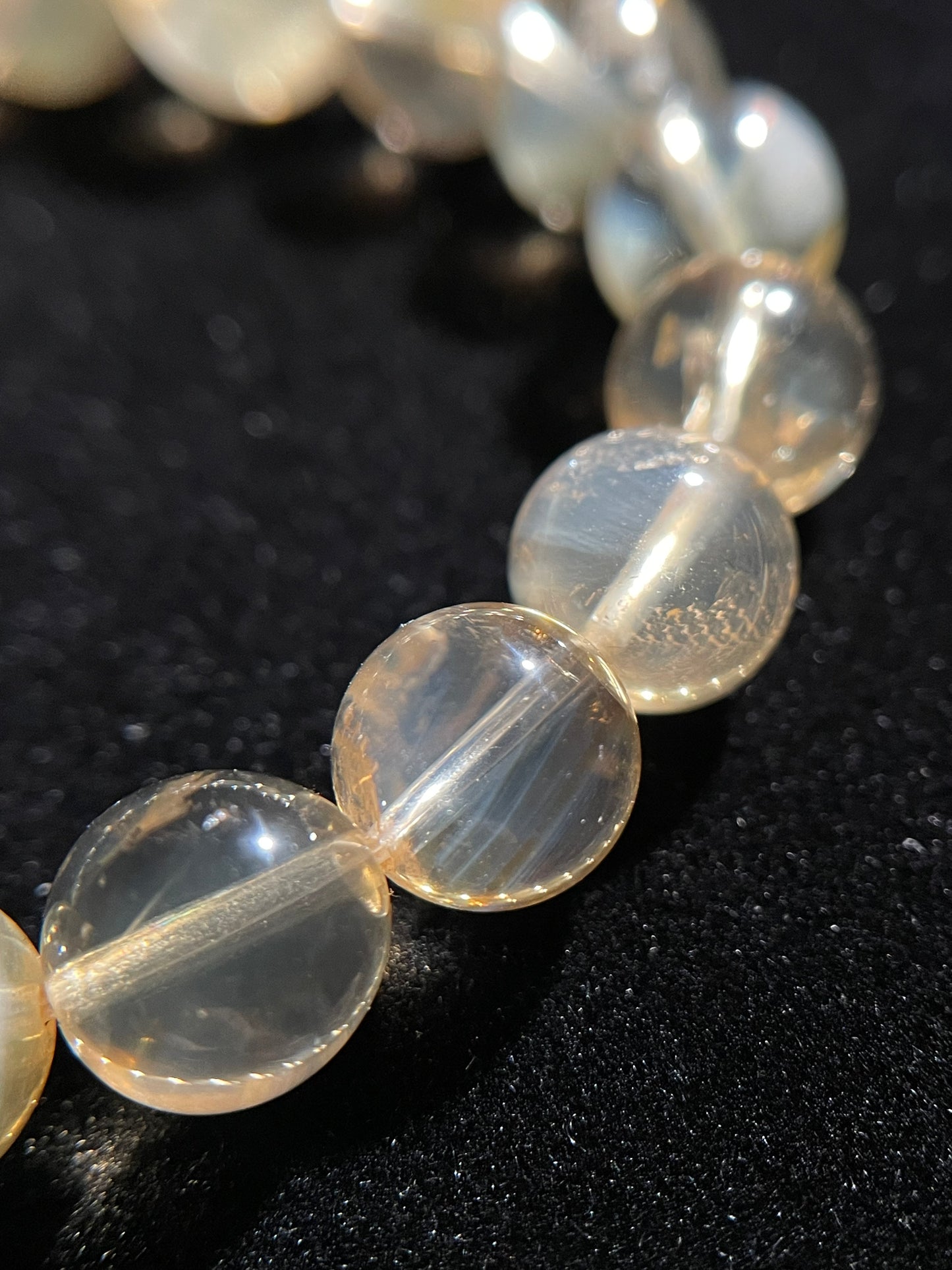 Blue Needle Angel Feather Citrine Beaded Bracelet