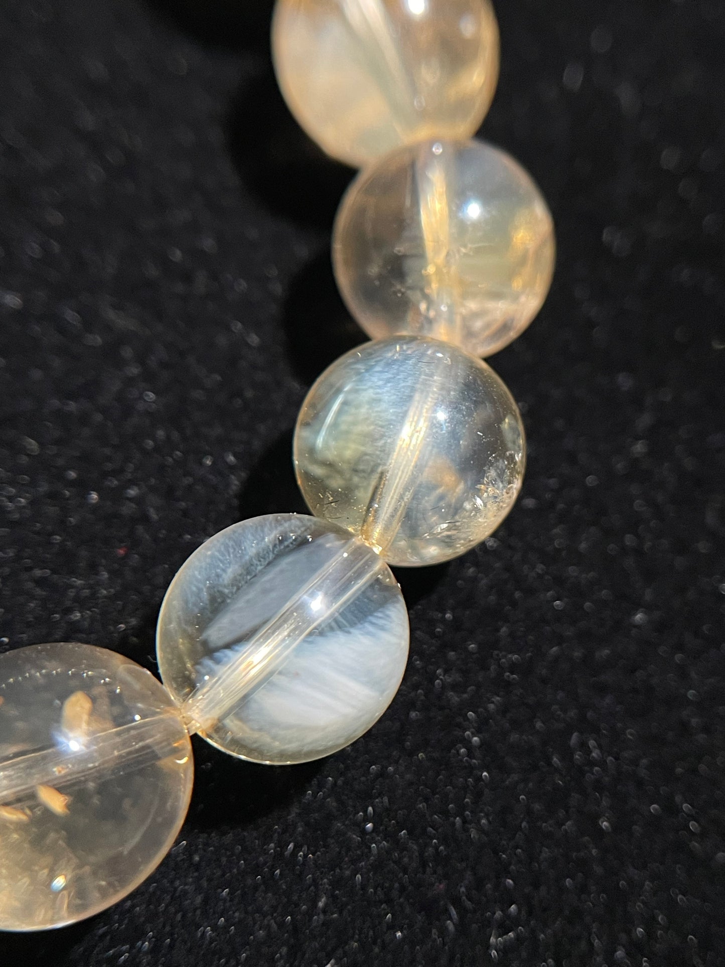 Blue Needle Angel Feather Citrine Beaded Bracelet