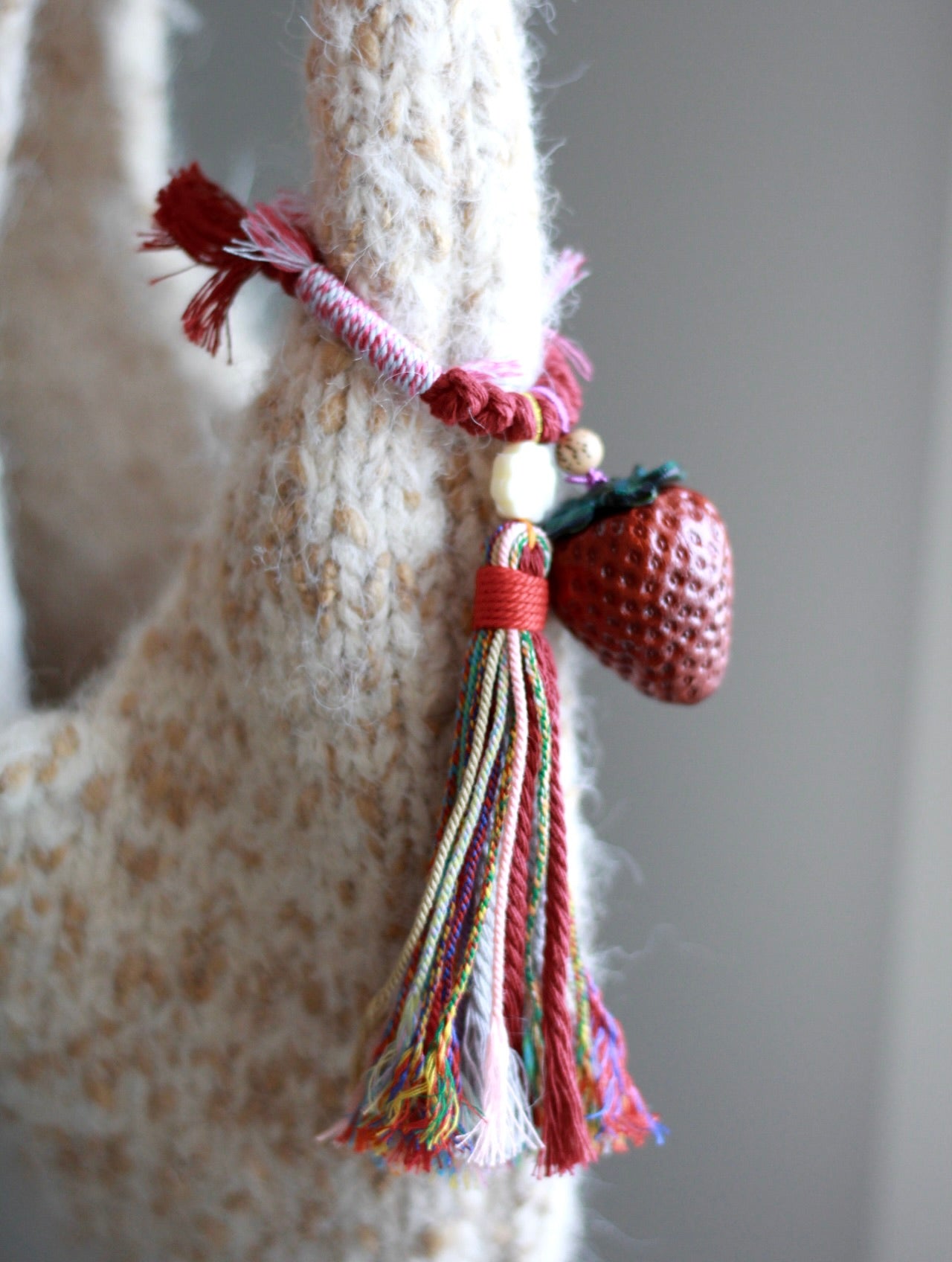 Red Padauk Wood Strawberry Chain Layard