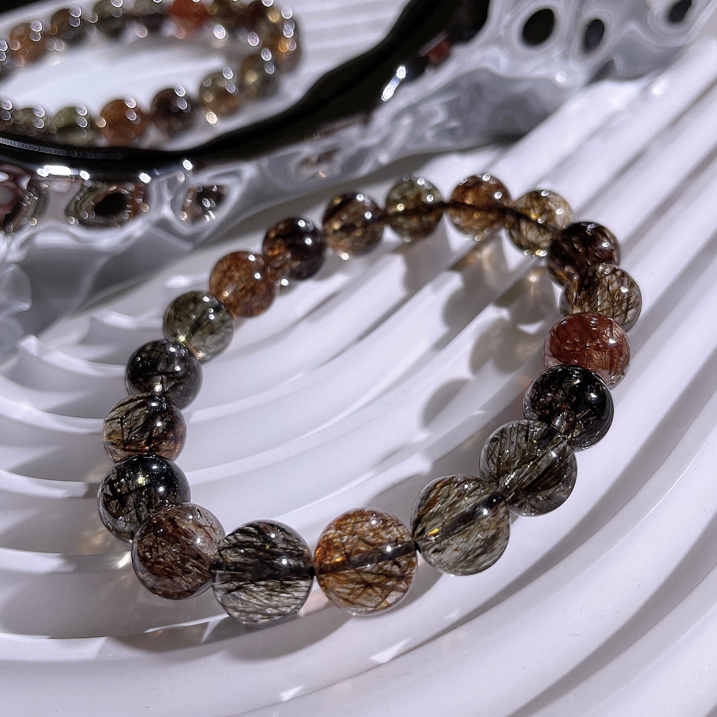 Black Gold Super Seven (Green and Gold Rutile)