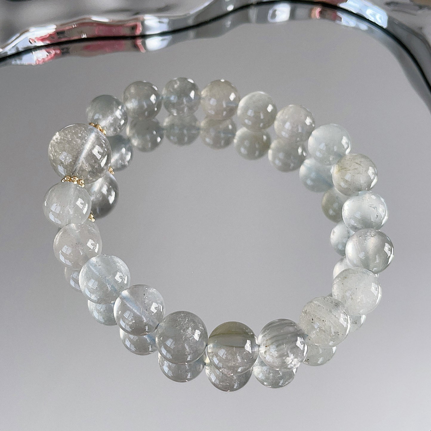 Blue-Grey Amphibole Beaded Bracelet