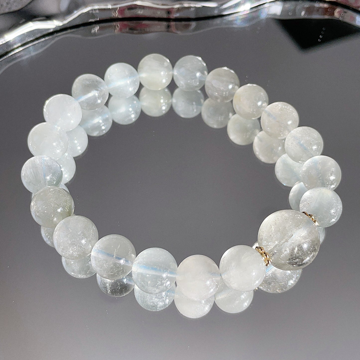 Blue-Grey Amphibole Beaded Bracelet