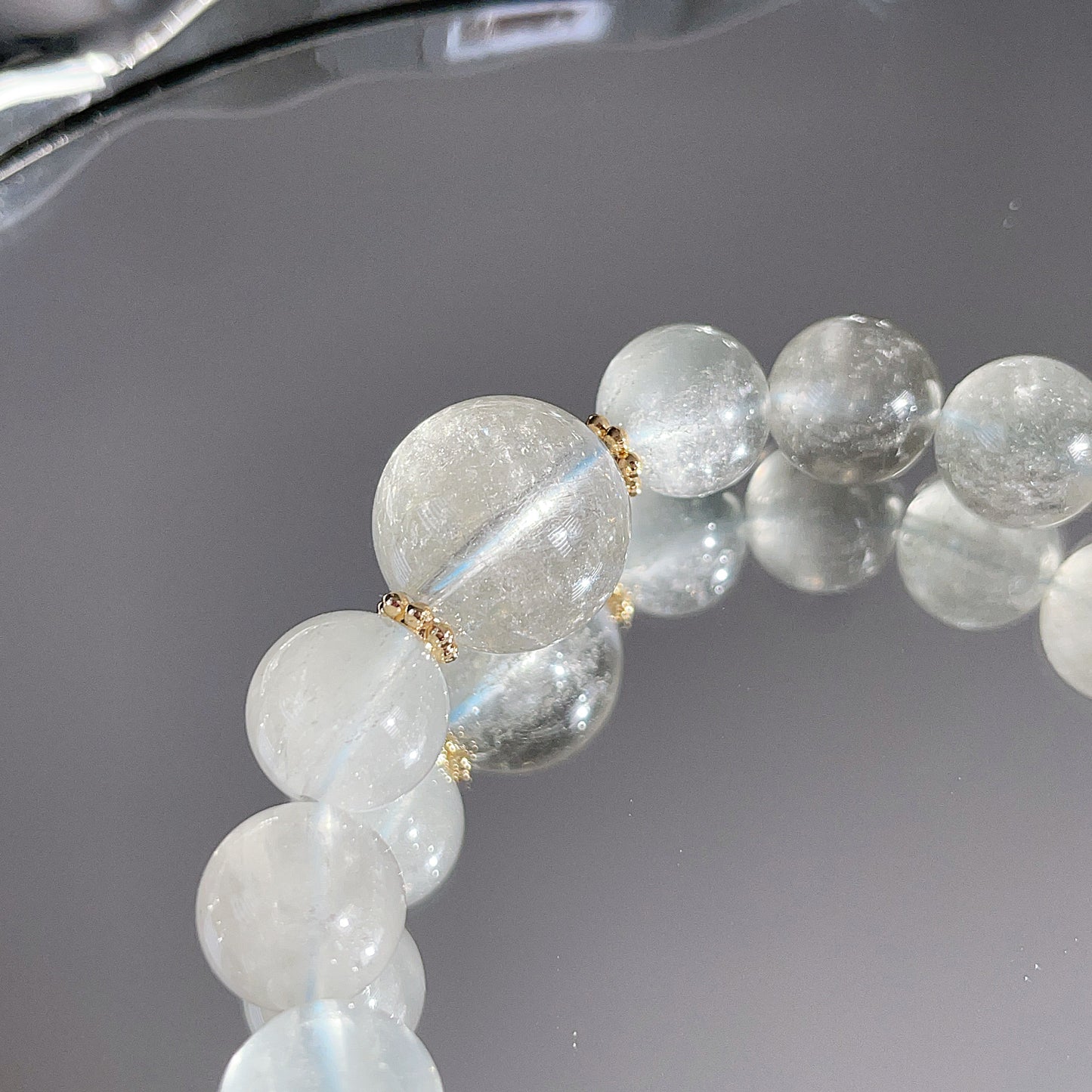 Blue-Grey Amphibole Beaded Bracelet