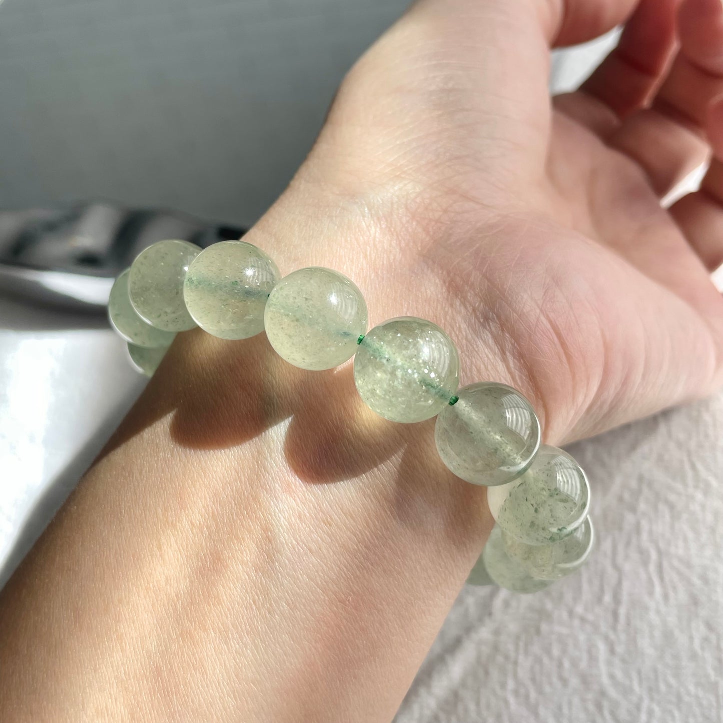 Starlights Aventurine Quartz (Green Strawberry) Bracelet