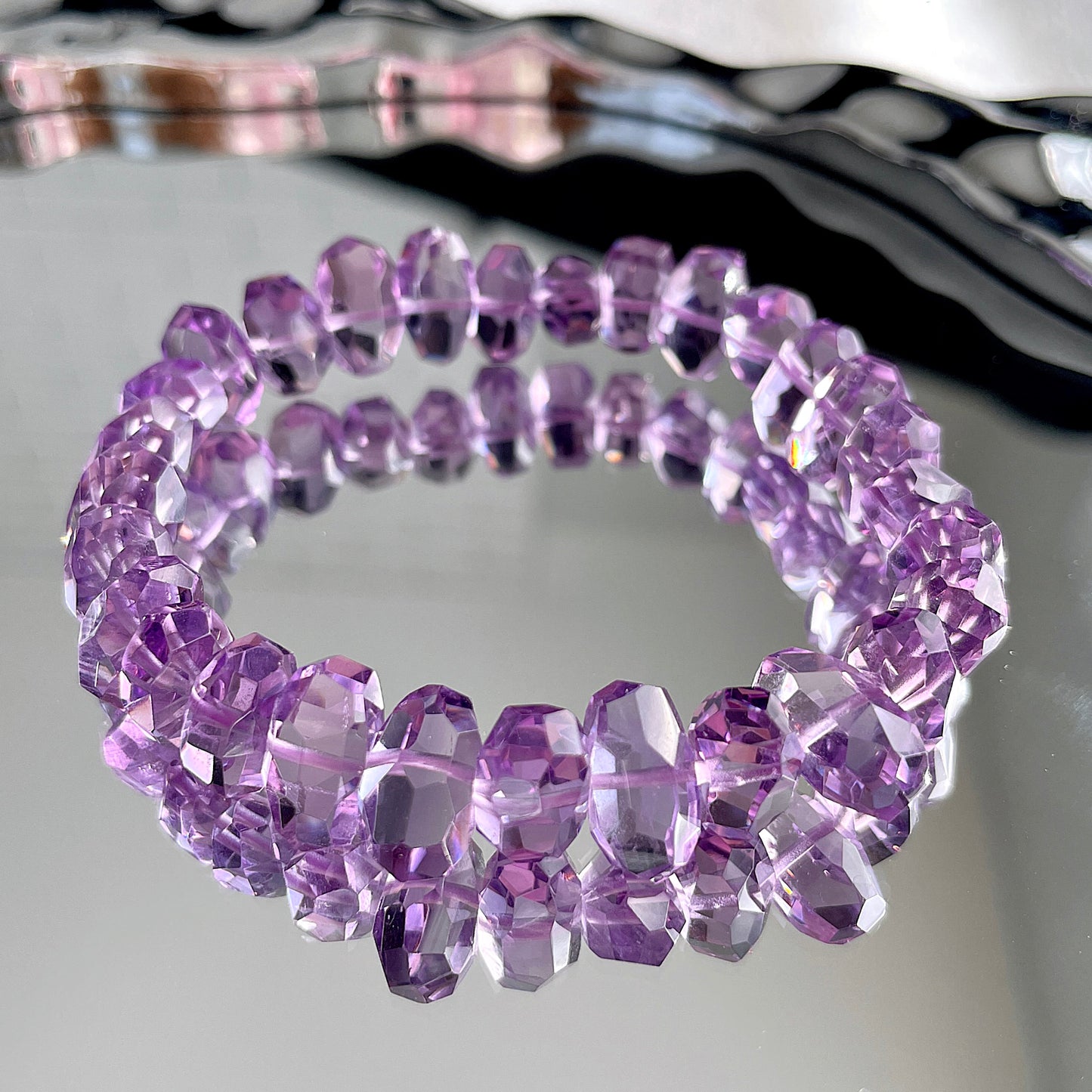 Brazil Amethyst Beaded Bracelet