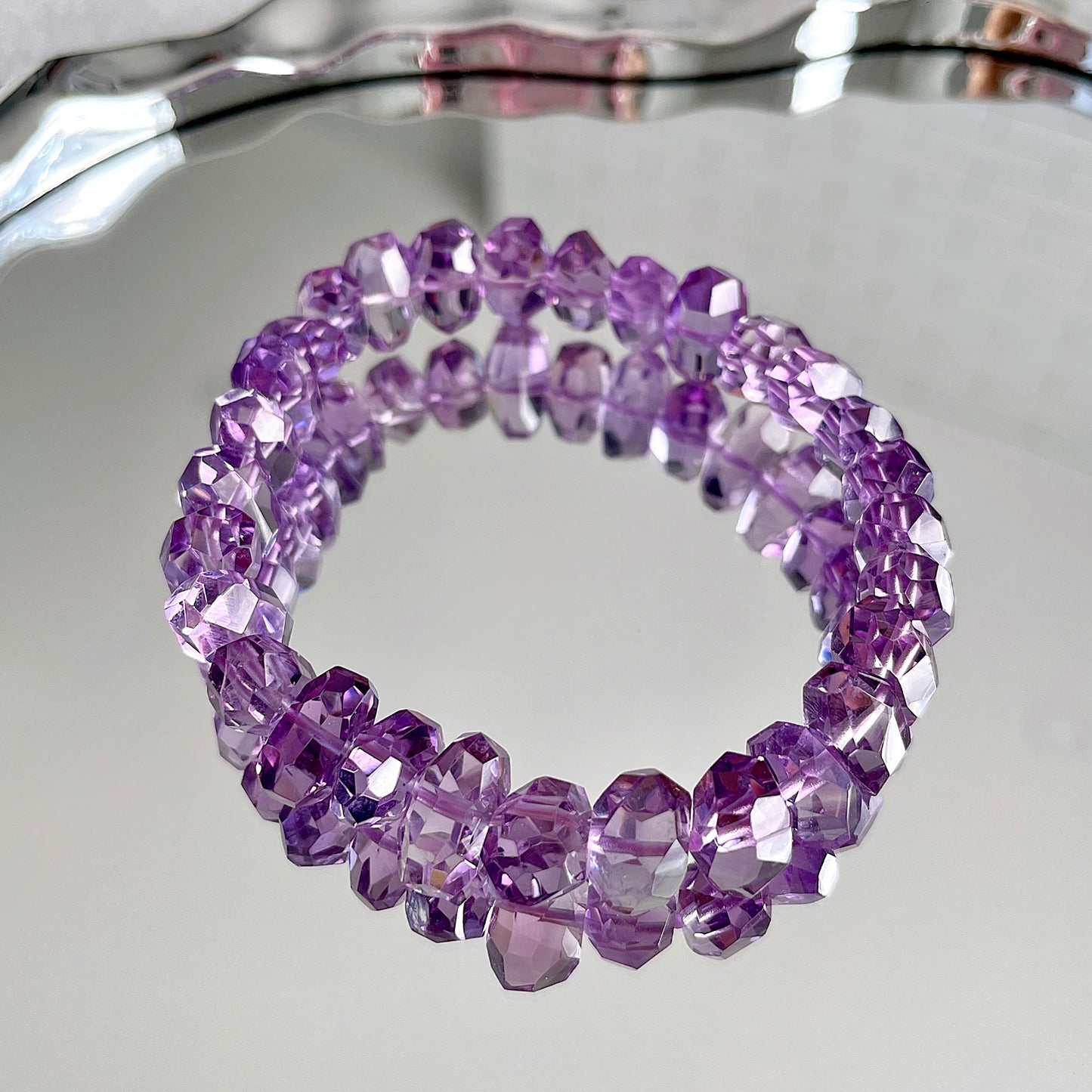 Brazil Amethyst Beaded Bracelet