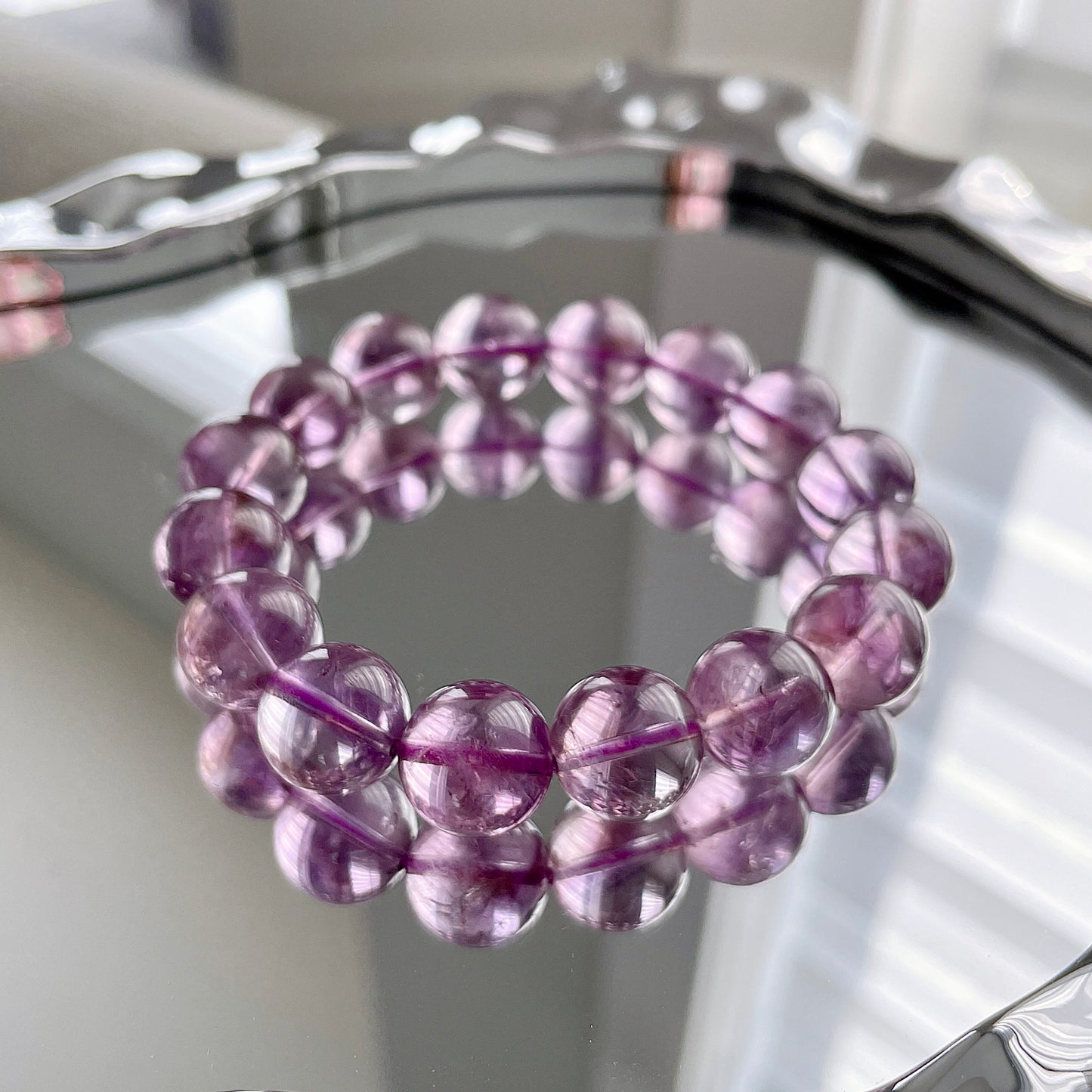 Brazil Amethyst Beaded Bracelet