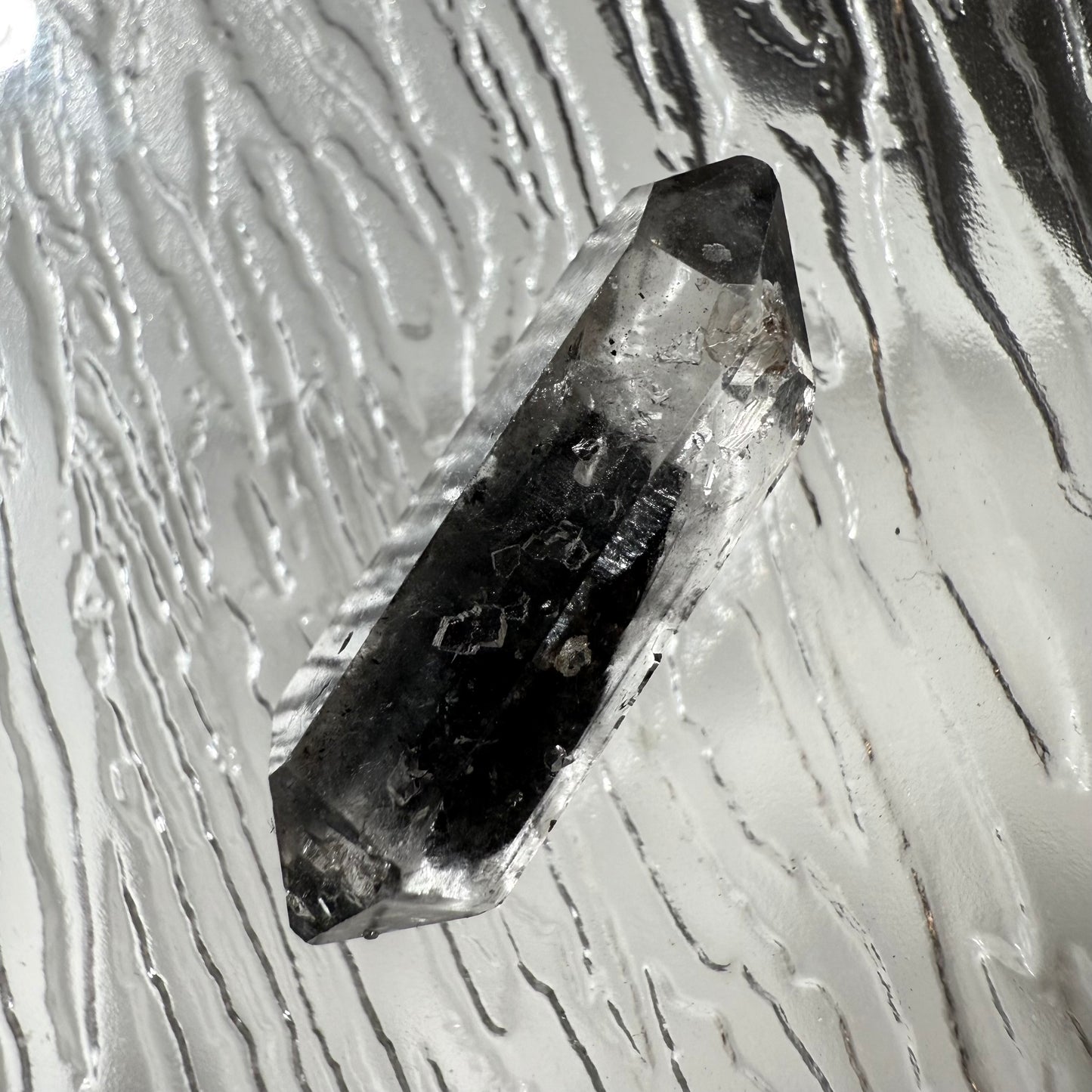 DT Herkimer Diamond with Black Hydrocarbon and Phantom