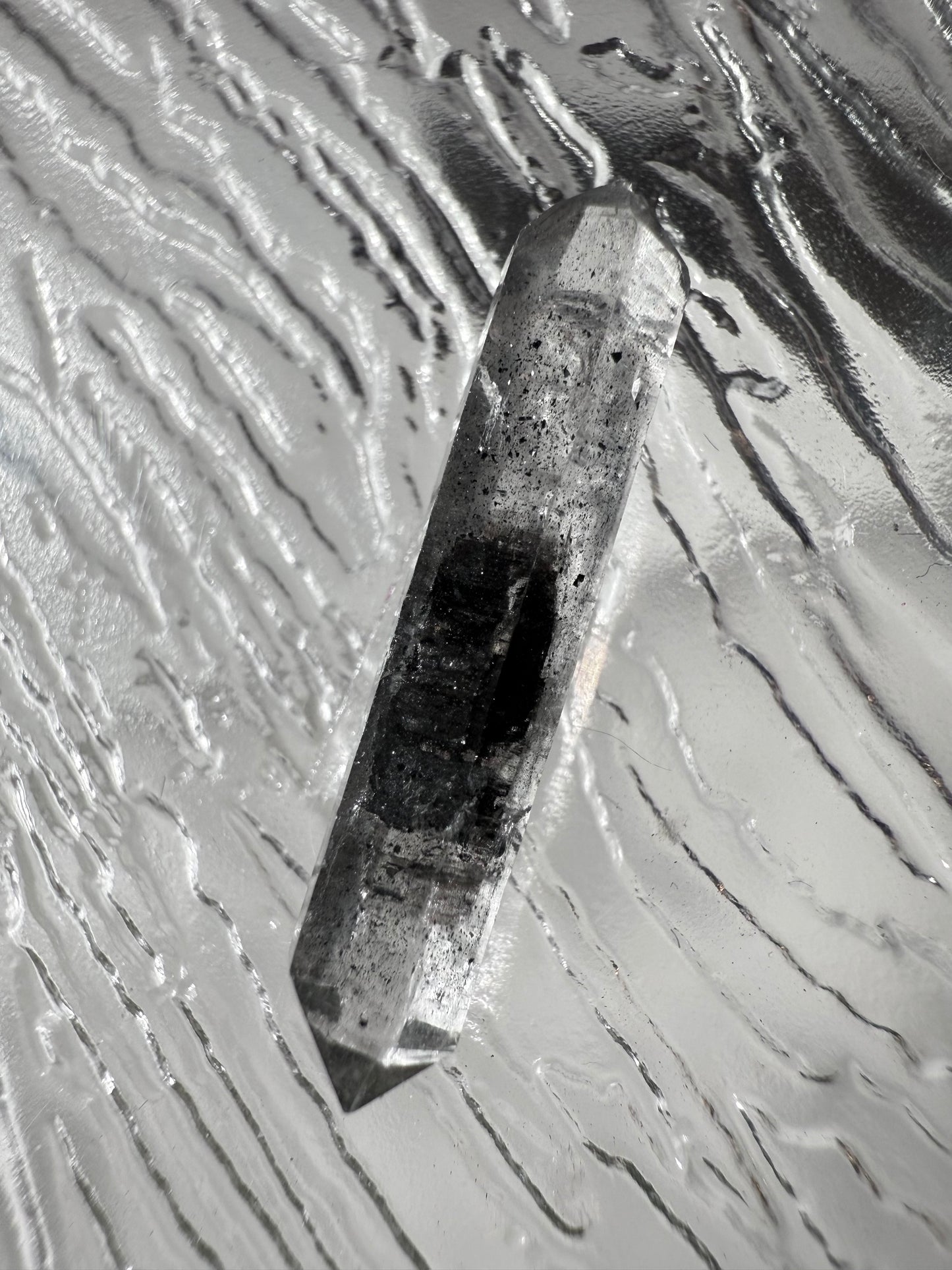 DT Herkimer Diamond with Black Hydrocarbon and Phantom