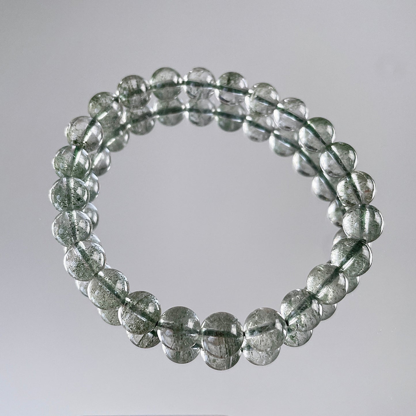 Green Phantom Quartz Beaded Bracelet