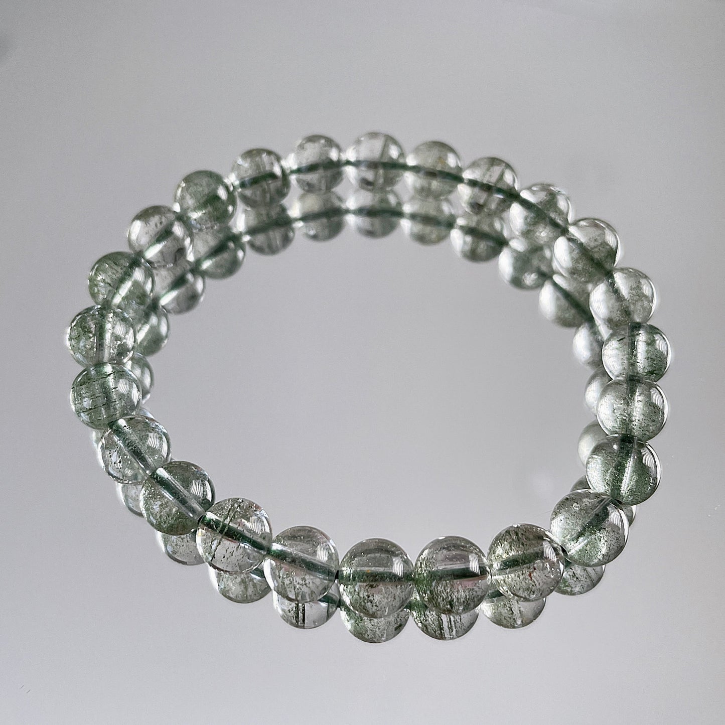 Green Phantom Quartz Beaded Bracelet