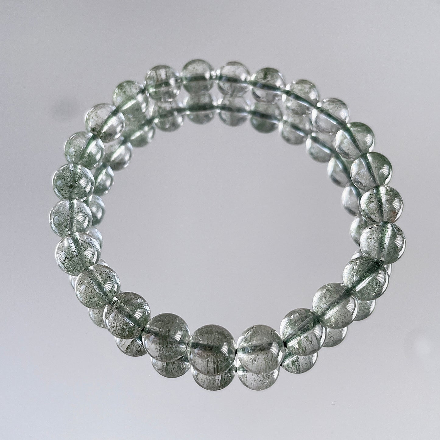 Green Phantom Quartz Beaded Bracelet