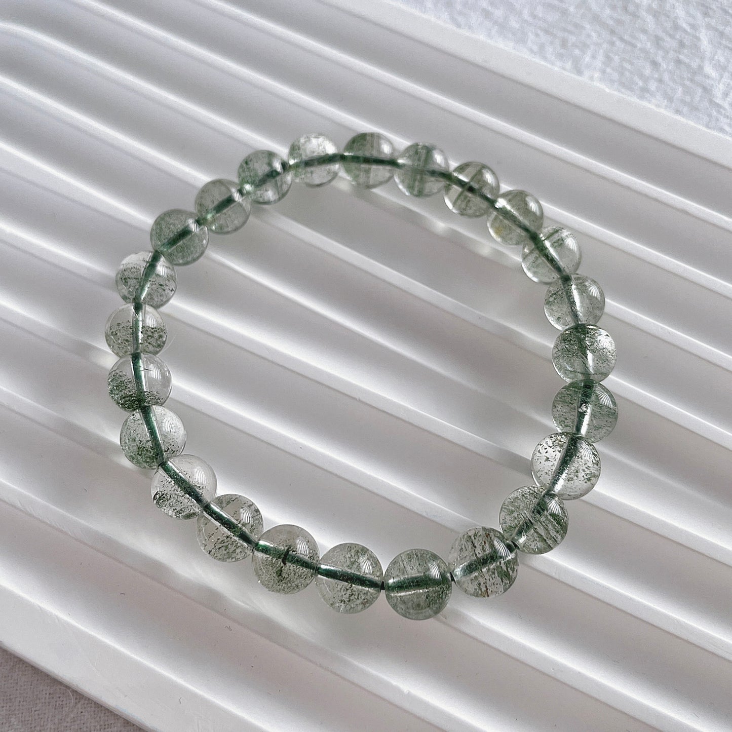 Green Phantom Quartz Beaded Bracelet