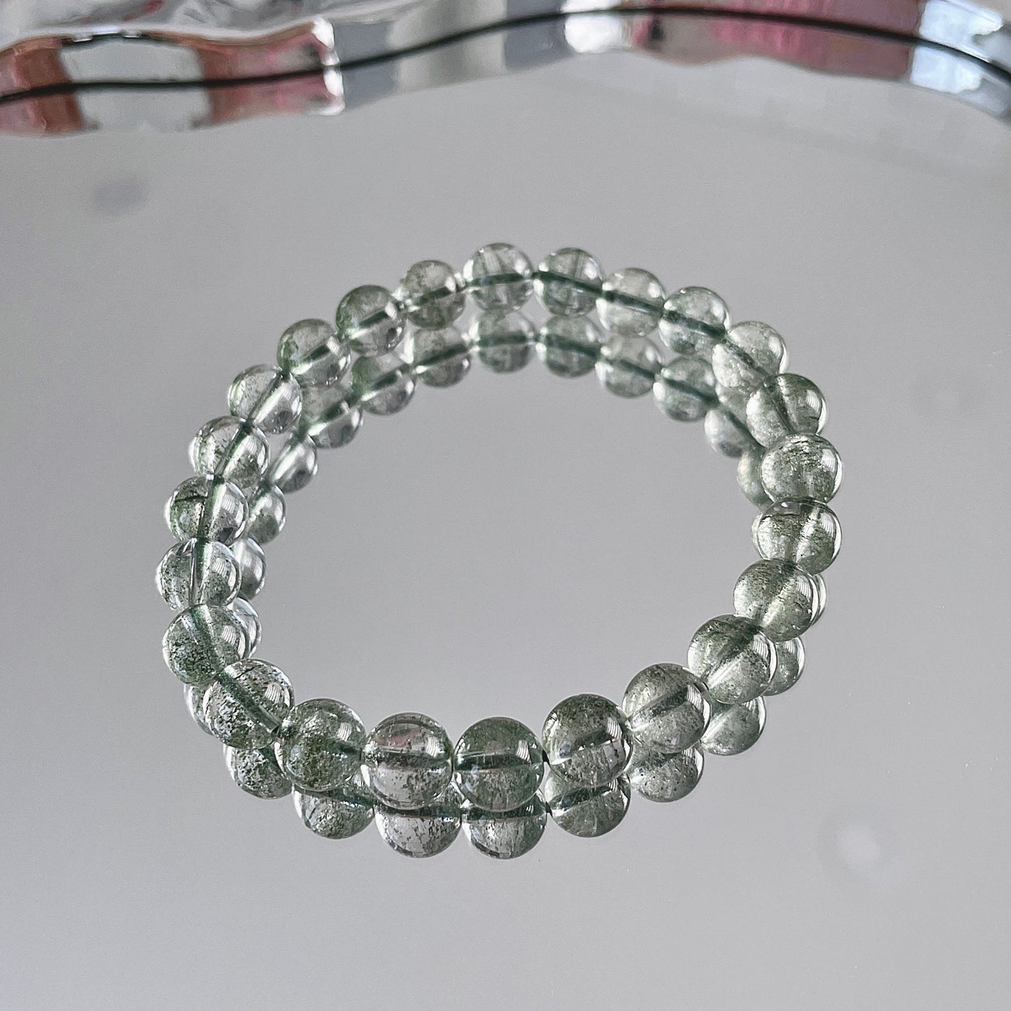 Green Phantom Quartz Beaded Bracelet