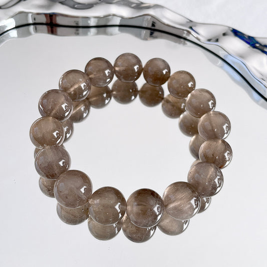 Grey Amphibole Beaded Bracelet