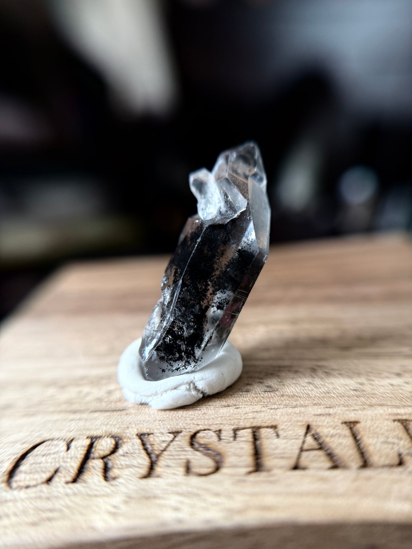 Herkimer Diamond with Black Hydrocarbon 4.6g