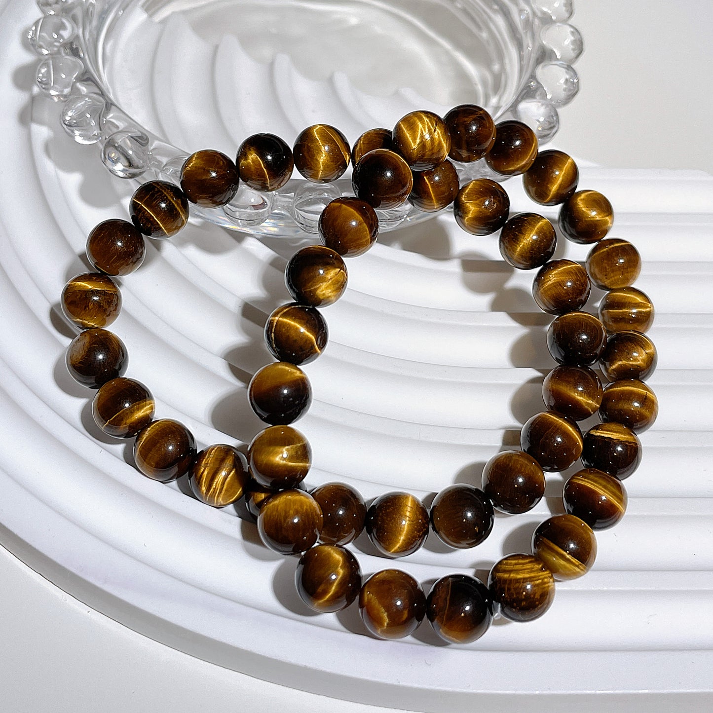 Golden Yellow Tiger's Eye Beaded Bracelet