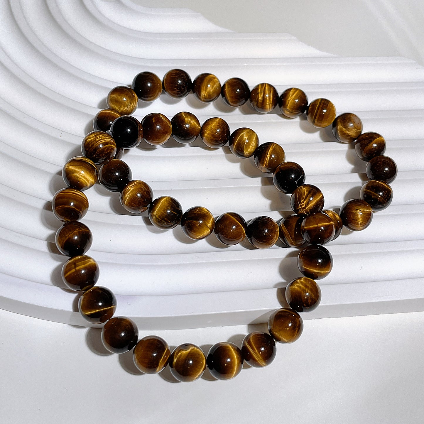 Golden Yellow Tiger's Eye Beaded Bracelet