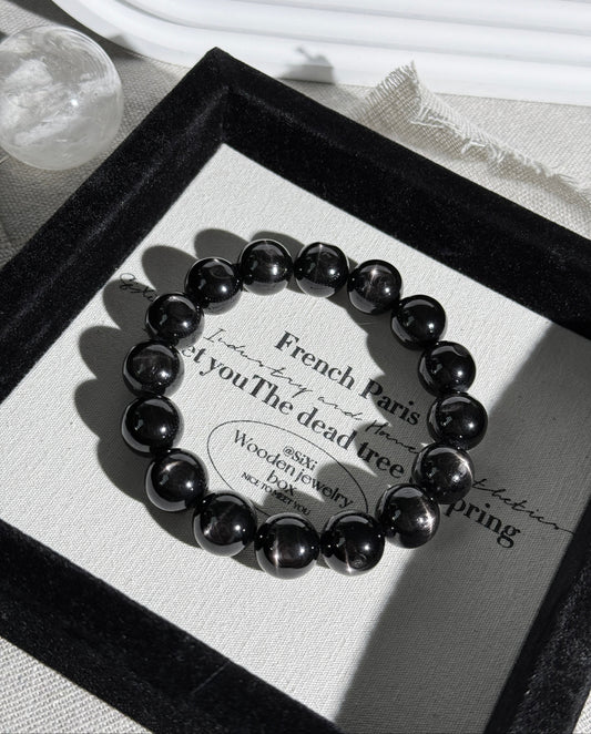 Hypersthene Double Sided Crus Star Flashing Beaded Bracelet