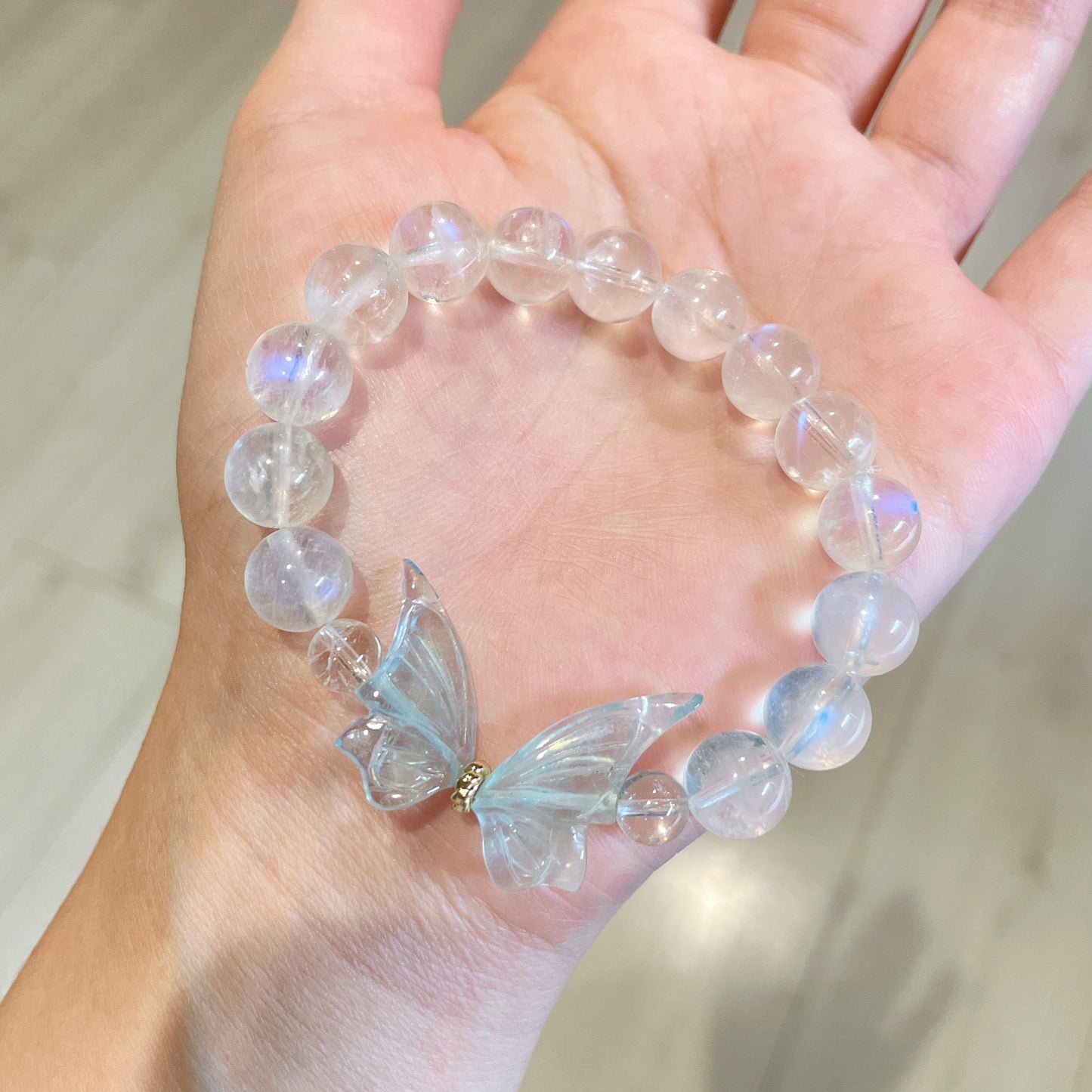 Moonstone x Morganite Beads Bracelets