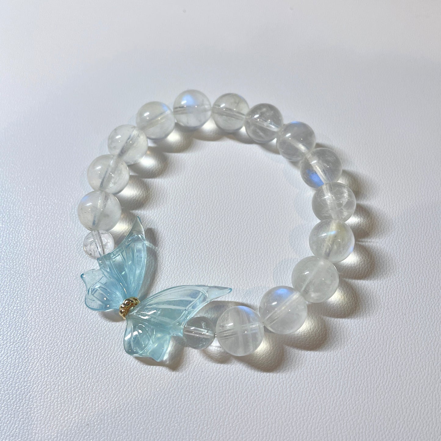 Moonstone x Morganite Beads Bracelets