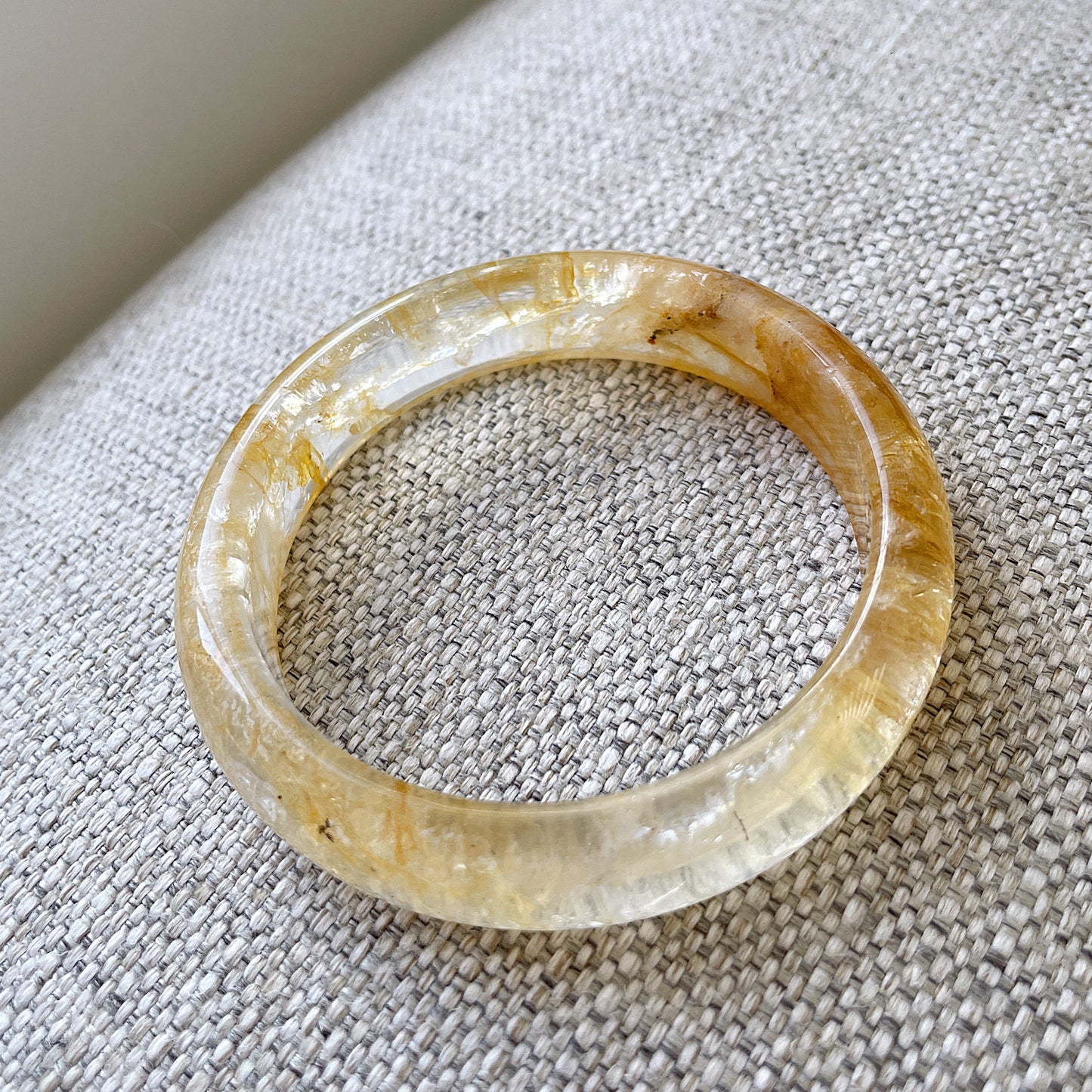 Yellow Hematoid Quartz Bangle