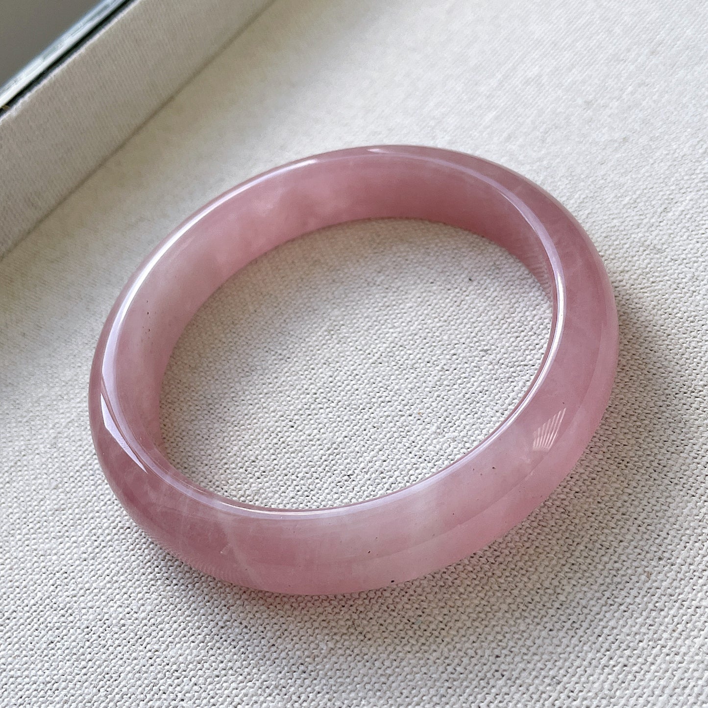 Milky Rose Quartz Bangle