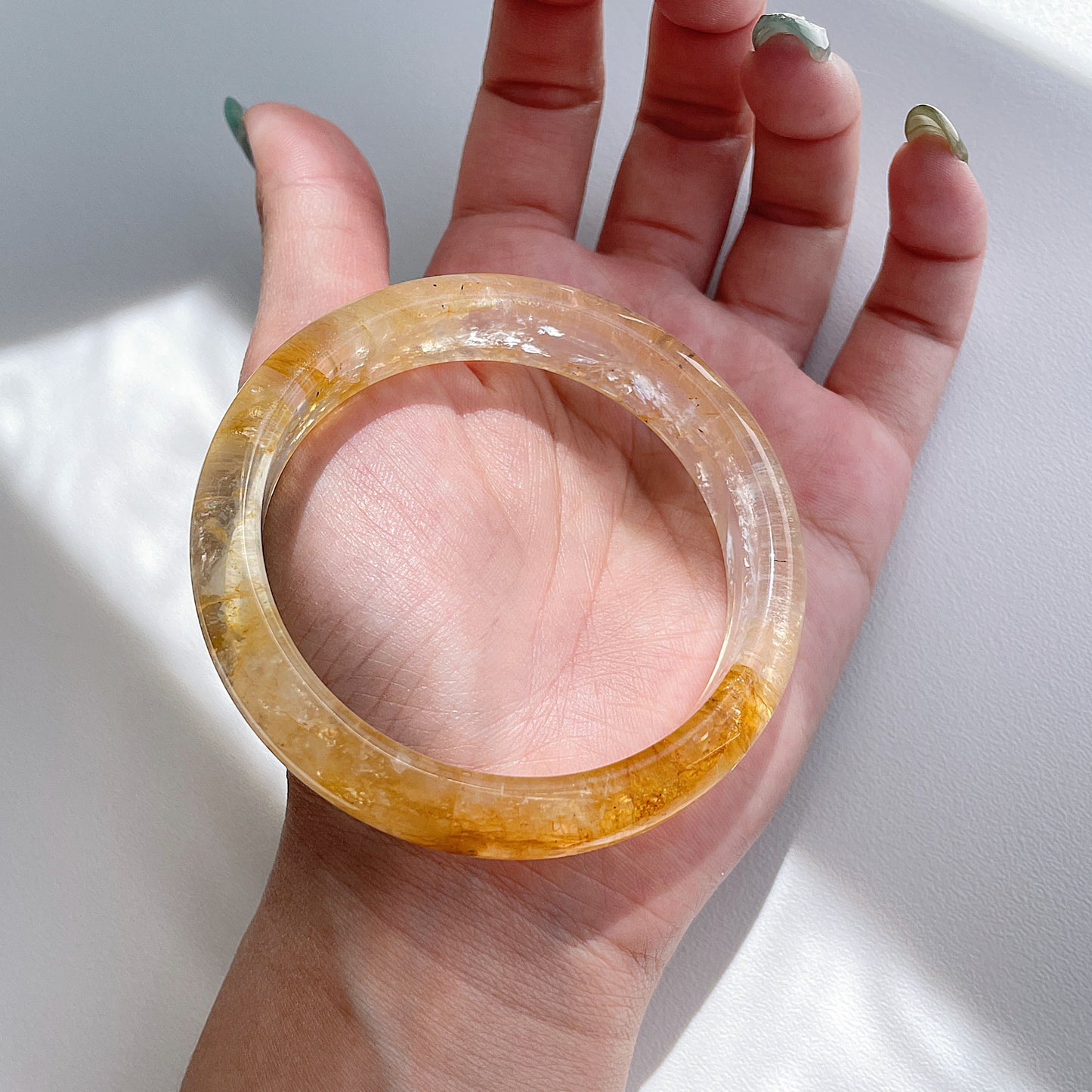 Yellow Hematoid Quartz Bangle