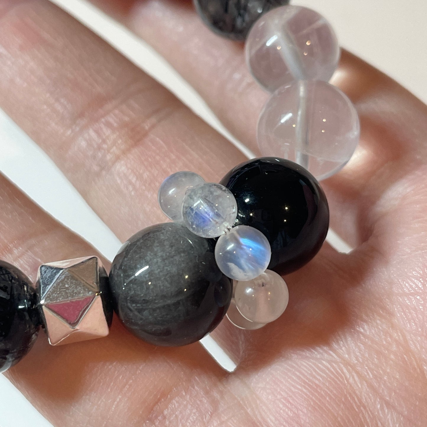 Black Rutilated Quartz Design Bracelet