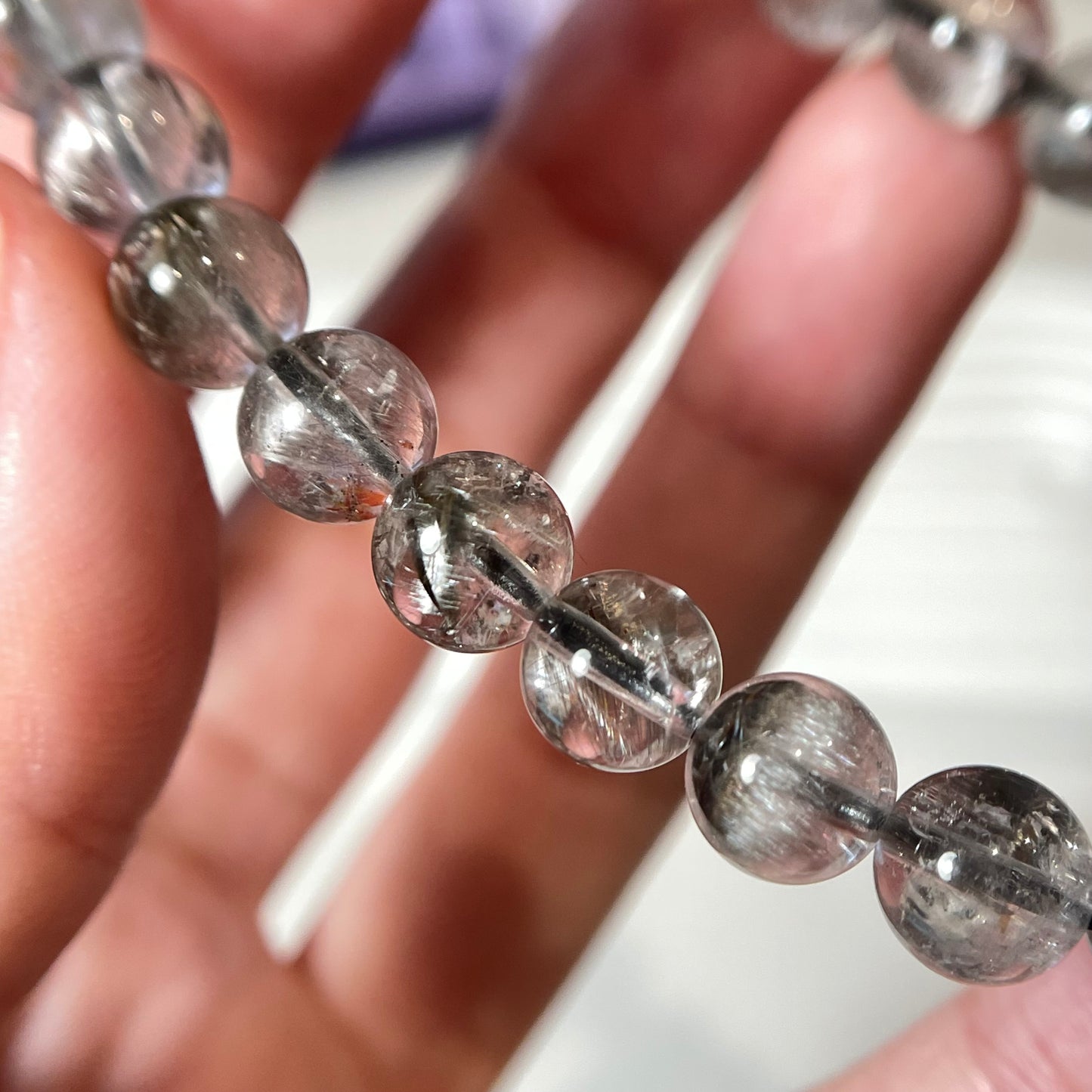 Brookite in Quartz Bracelet