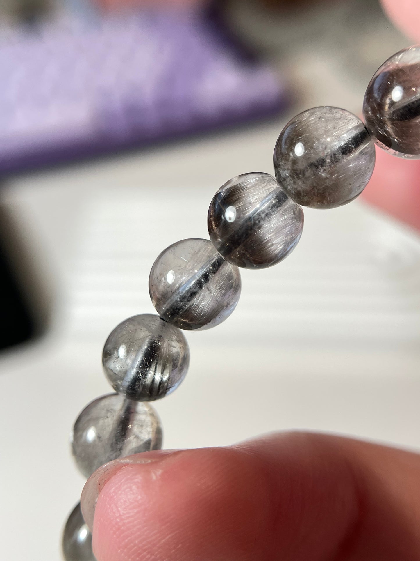 Brookite in Quartz Bracelet