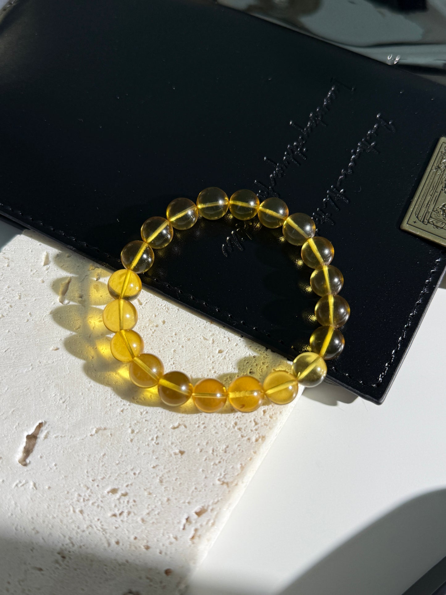 Dominican Blue Amber 9mm with inclusion
