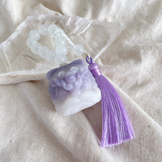 SheTai Cui Mongolia Jade Fortune Lion Sculpture Craving