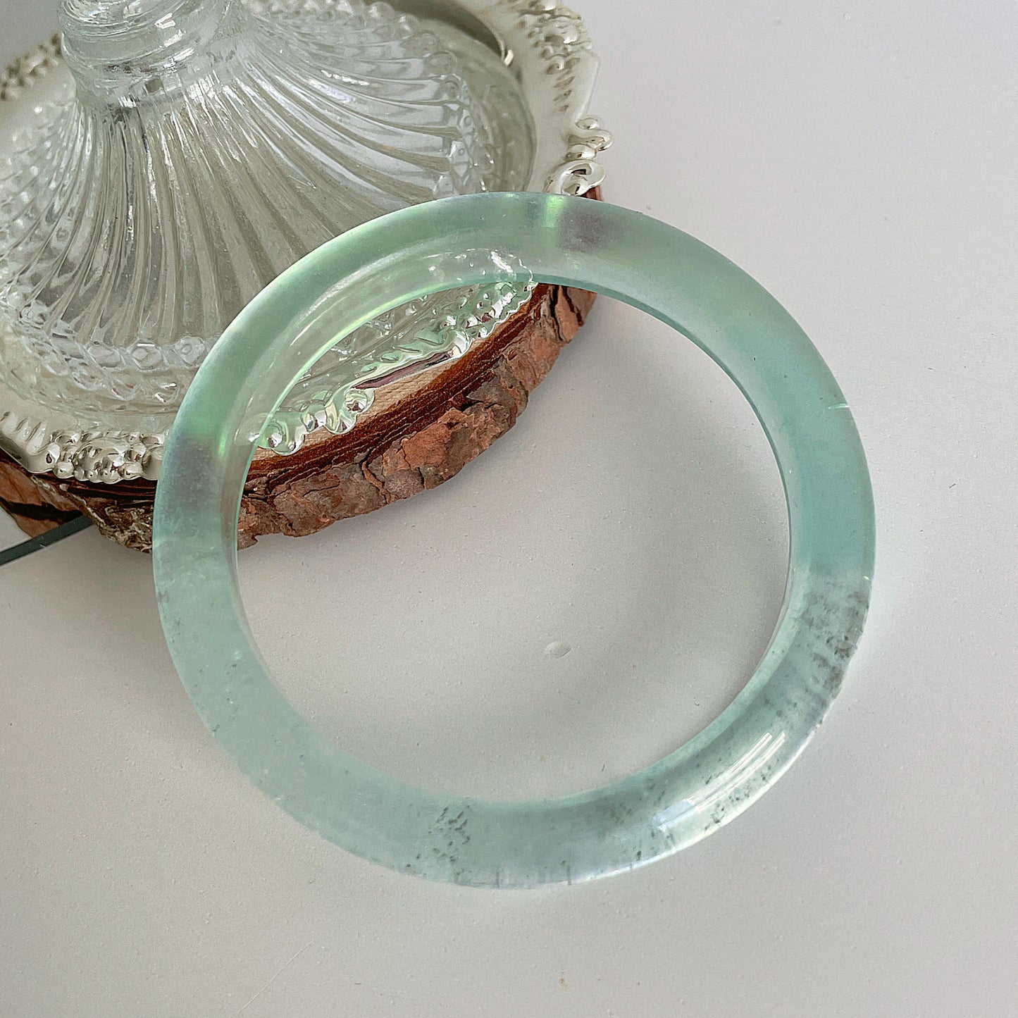 Mint Greenish Aquamarine Bangle