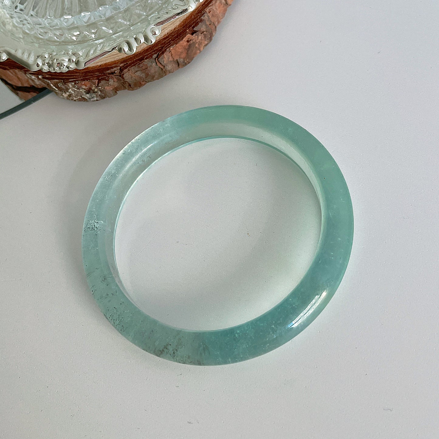 Mint Greenish Aquamarine Bangle