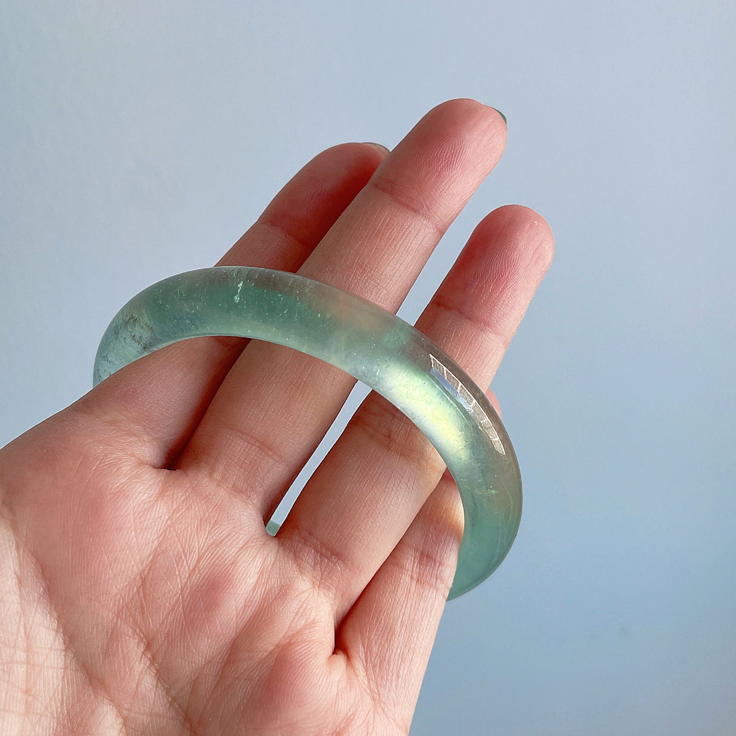 Mint Greenish Aquamarine Bangle