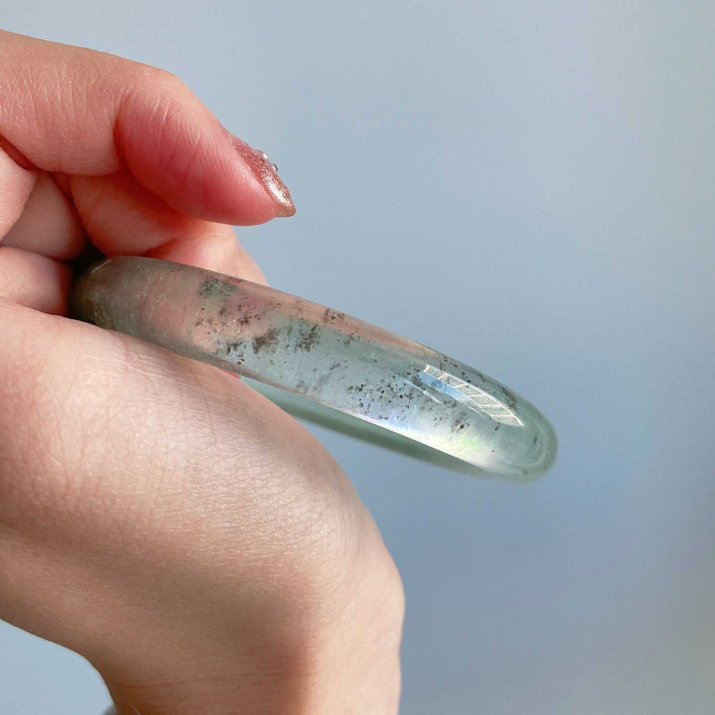 Mint Greenish Aquamarine Bangle